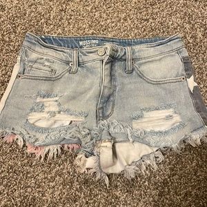 American flag jean shorts